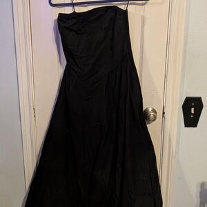 OAK + FORT Black Strapless Gown